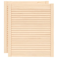 Portas de armário 2 pcs com design de persiana pinho maciço