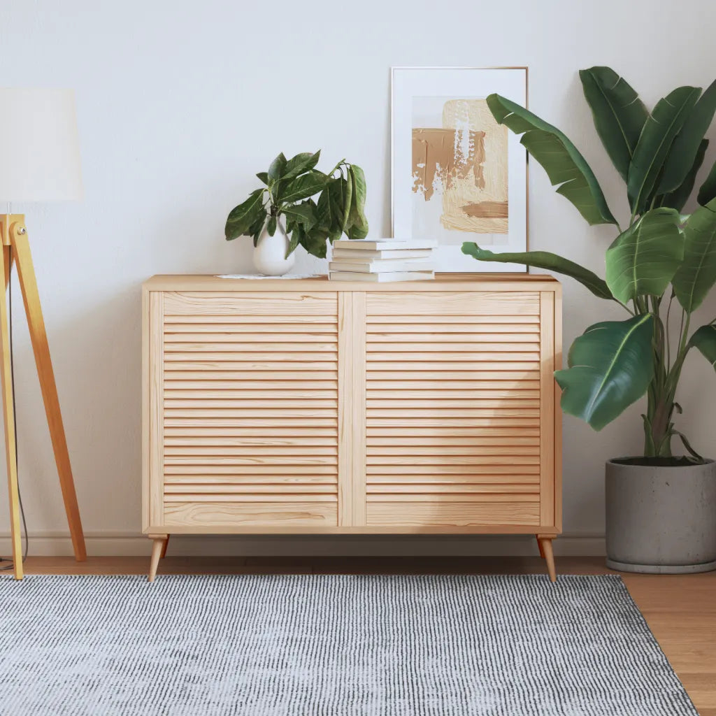 Portas de armário 2 pcs com design de persiana pinho maciço