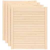 Portas de armário 4 pcs com design de persiana pinho maciço