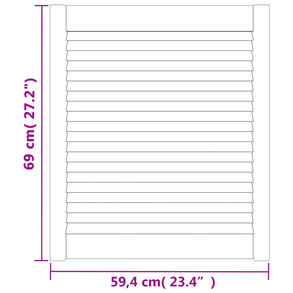 Portas de armário 4 pcs com design de persiana pinho maciço