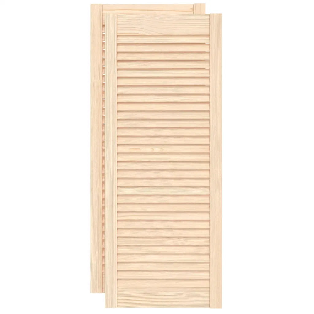 Portas de armário 2 pcs com design de persiana pinho maciço