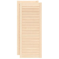 Portas de armário 2 pcs com design de persiana pinho maciço