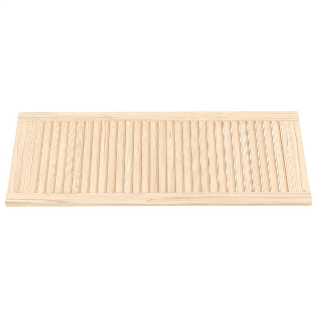 Portas de armário 2 pcs com design de persiana pinho maciço