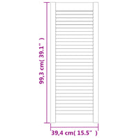 Portas de armário 2 pcs com design de persiana pinho maciço