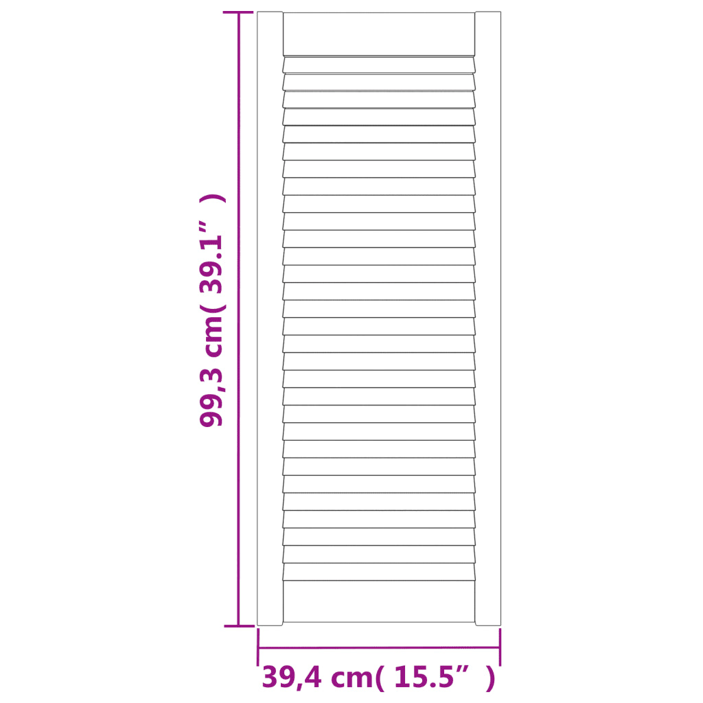 Portas de armário 4 pcs com design de persiana pinho maciço