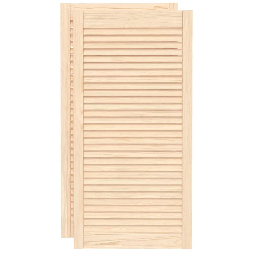 Portas de armário 2 pcs com design de persiana pinho maciço