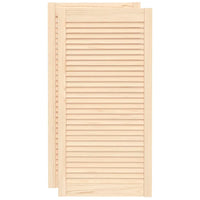 Portas de armário 2 pcs com design de persiana pinho maciço