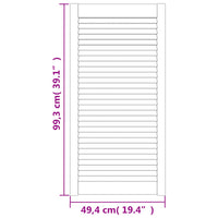 Portas de armário 2 pcs com design de persiana pinho maciço