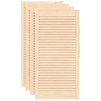 Portas de armário 4 pcs com design de persiana pinho maciço