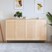Portas de armário 4 pcs com design de persiana pinho maciço