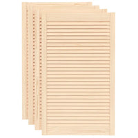Portas de armário 4 pcs com design de persiana pinho maciço