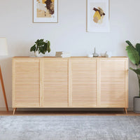 Portas de armário 4 pcs com design de persiana pinho maciço