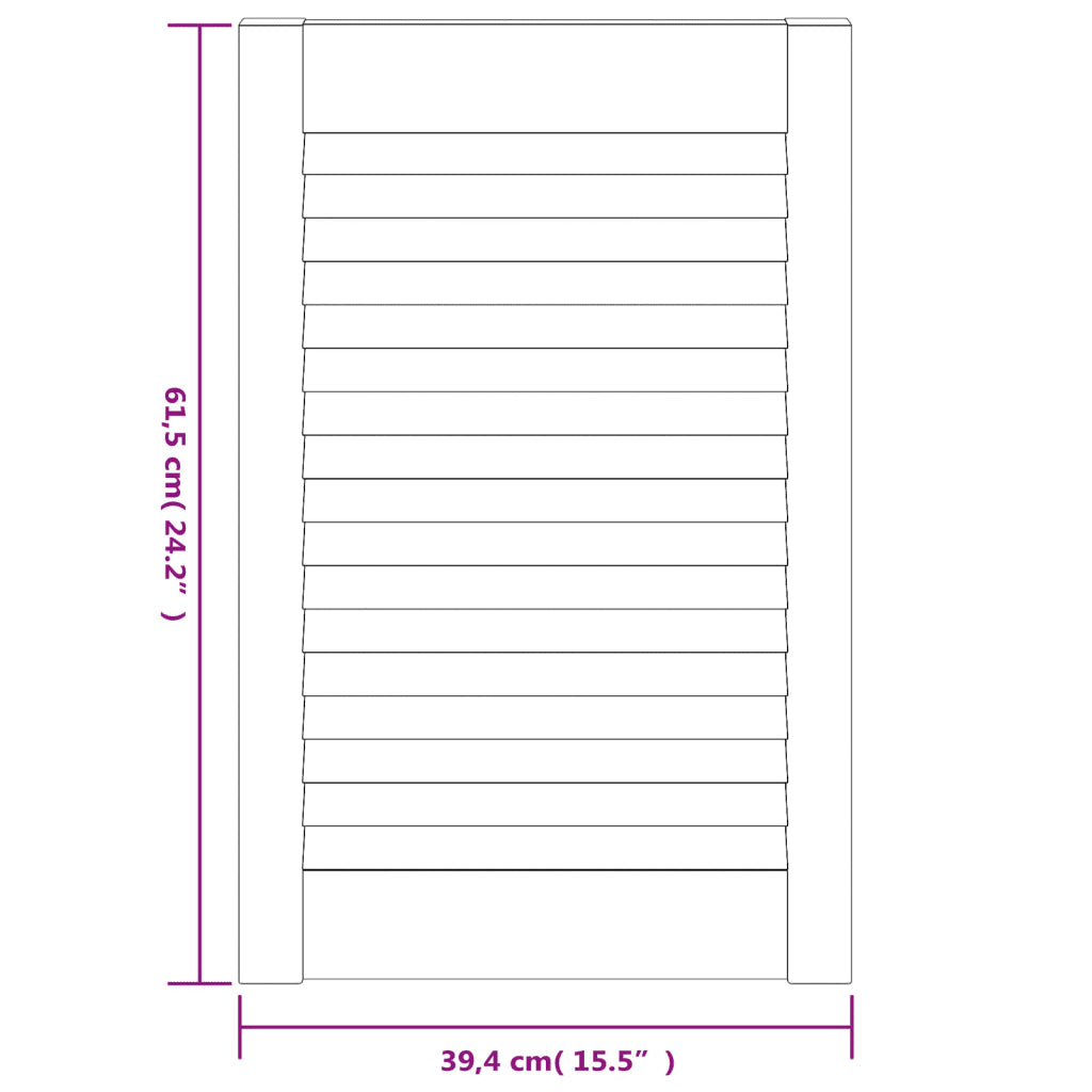 Portas de armário 4 pcs design de persiana pinho maciço
