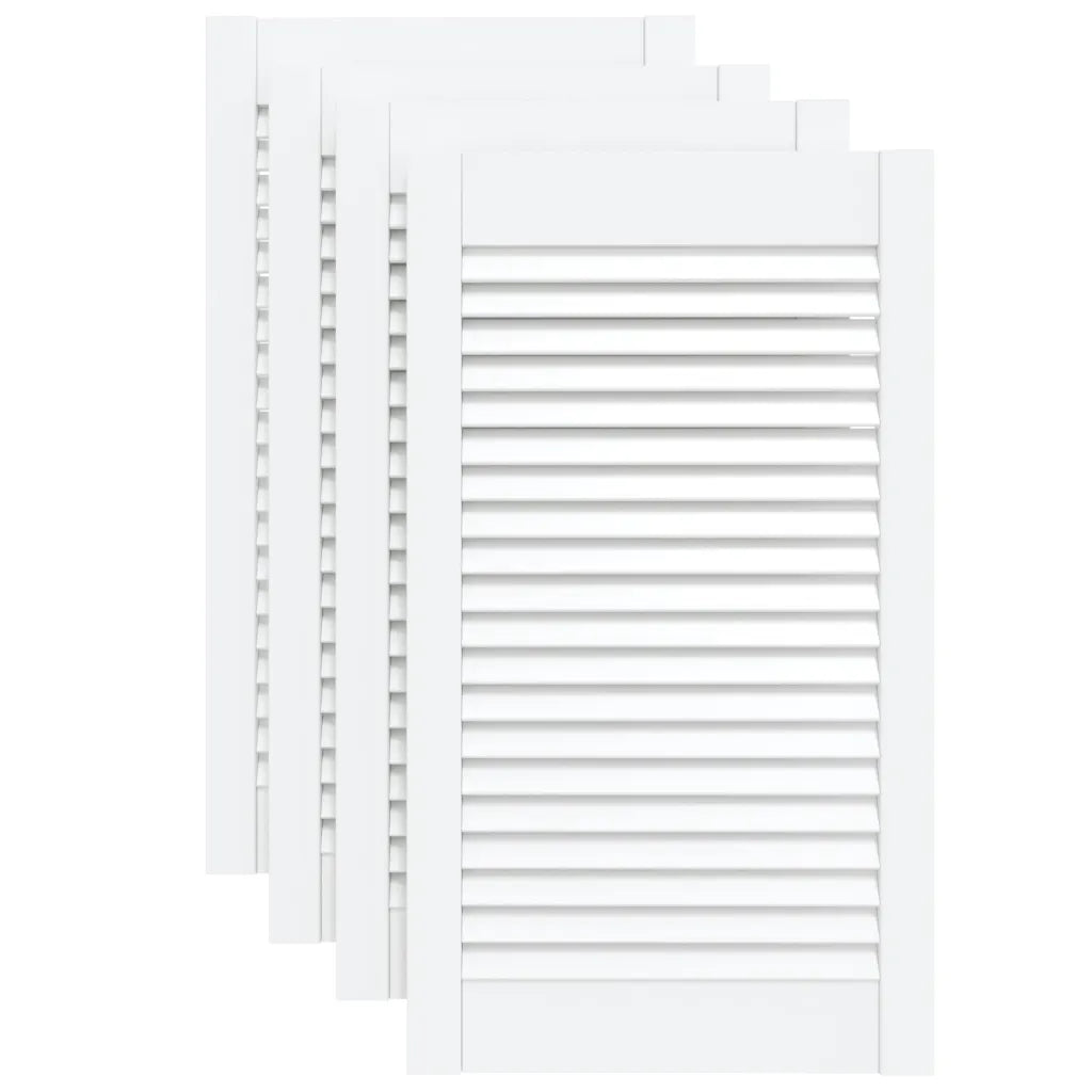 Portas de armário 4 pcs design de persiana pinho maciço