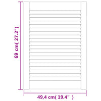 Porta de armário 4 pcs design de persiana pinho maciço