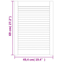 Portas de armário 2 pcs design de persiana pinho maciço