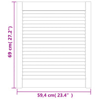 Portas de armário 4 pcs design de persiana pinho maciço