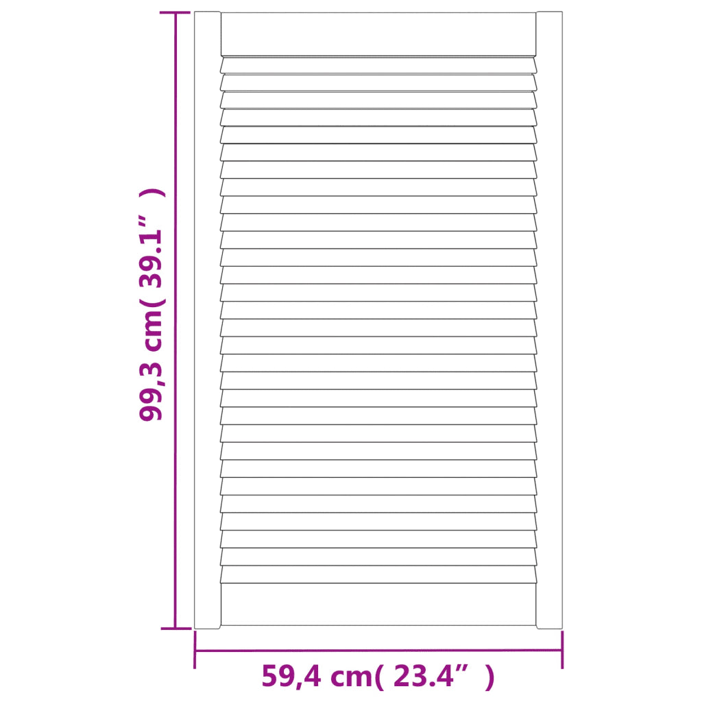 Portas de armário 2 pcs design de persiana pinho maciço