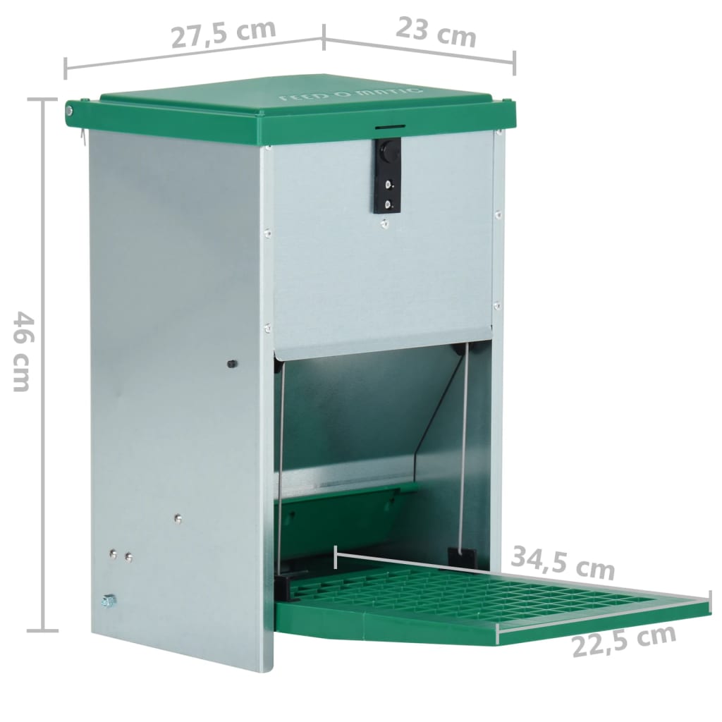 vidaXL Alimentador de capoeira automático com pedal 8 kg