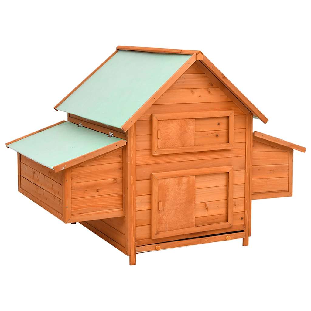 vidaXL Galinheiro 150x96x110 cm madeira de abeto maciça