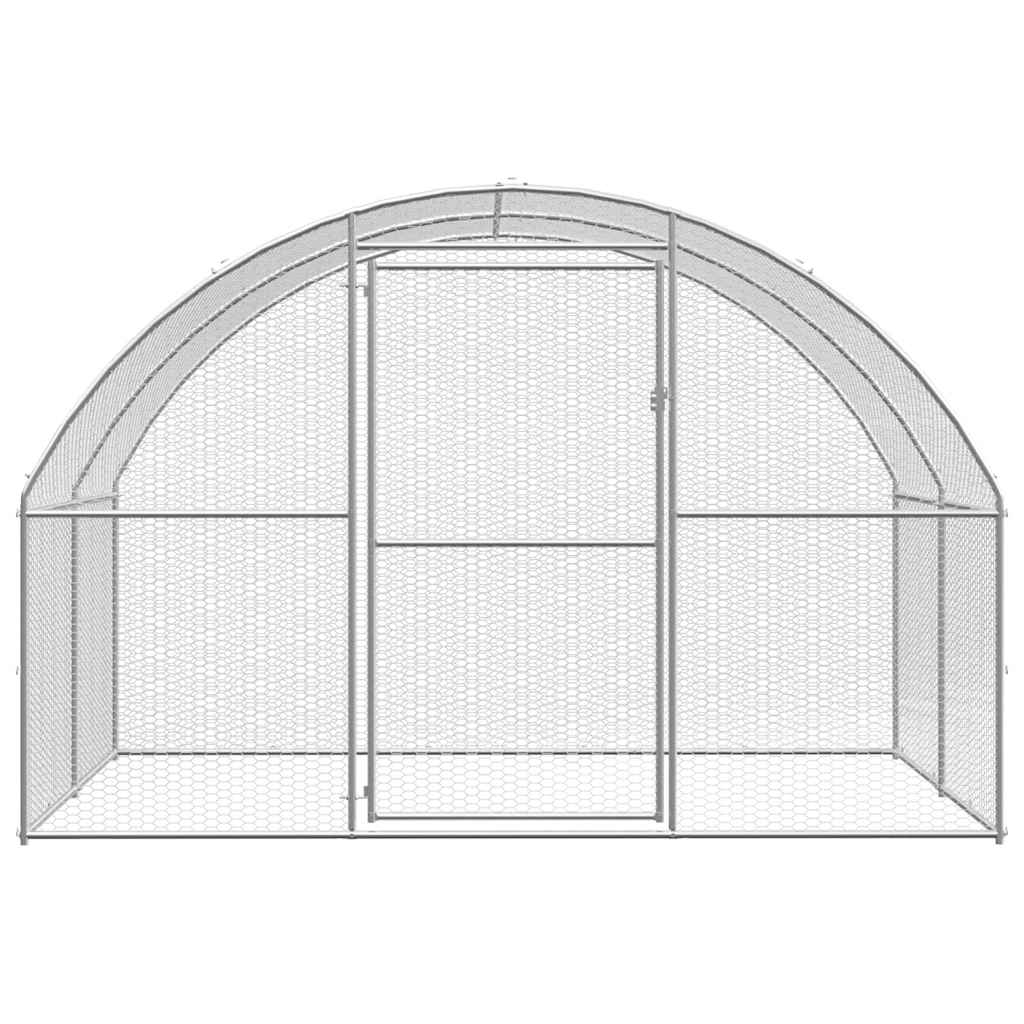 vidaXL Galinheiro de exterior 3x2x2 m aço galvanizado