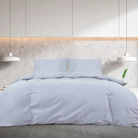 Conjunto de capa de edredão 140x200 cm microfibra leve cinza
