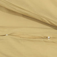 Conjunto de capa de edredão 135x200 cm cinza-acastanhado