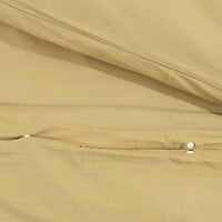 Conjunto de capa de edredão 200x220 cm cinza-acastanhado