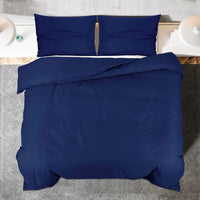 Conjunto capa de edredão 260x240cm microfibra leve  marinho