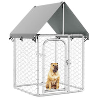 vidaXL Canil de exterior com telhado 100x100x150 cm