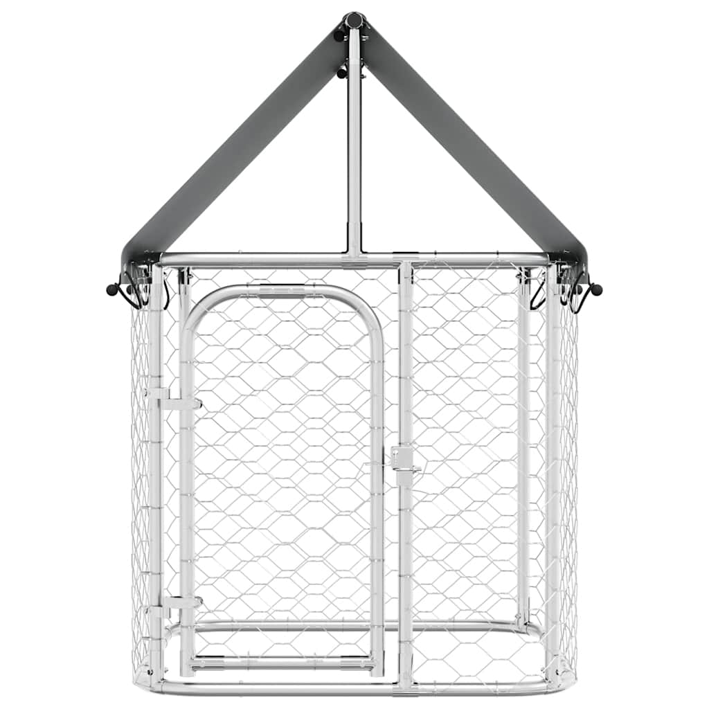vidaXL Canil de exterior com telhado 100x100x150 cm