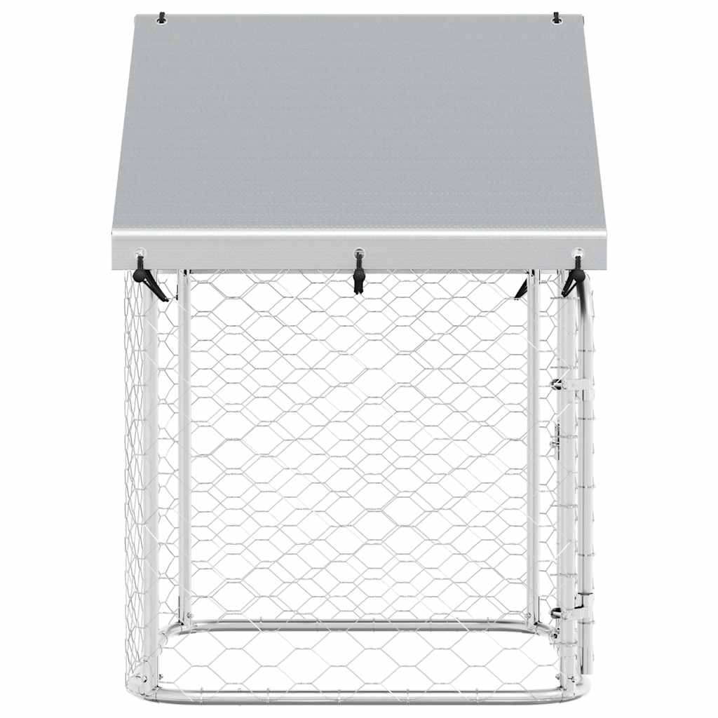 vidaXL Canil de exterior com telhado 100x100x150 cm