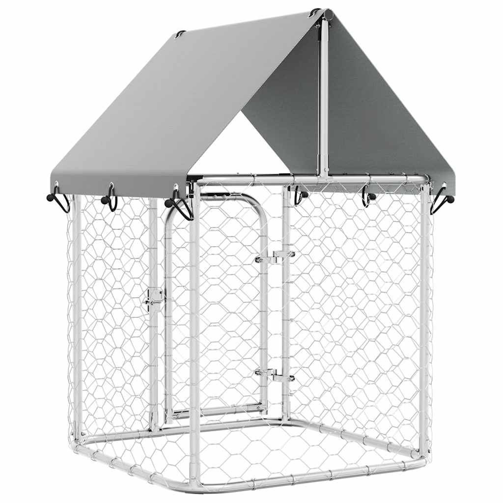 vidaXL Canil de exterior com telhado 100x100x150 cm