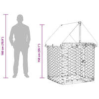 vidaXL Canil de exterior com telhado 100x100x150 cm