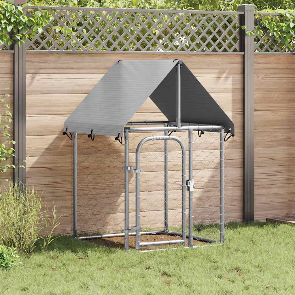 vidaXL Canil de exterior com telhado 100x100x150 cm