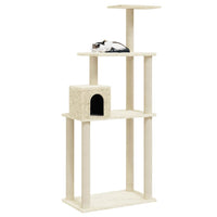 vidaXL Árvore p/ gatos c/ postes arranhadores sisal 147cm cinza-claro
