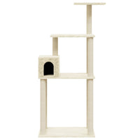 vidaXL Árvore p/ gatos c/ postes arranhadores sisal 147cm cinza-claro