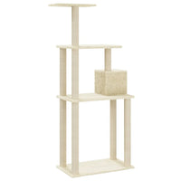 vidaXL Árvore p/ gatos c/ postes arranhadores sisal 147cm cinza-claro