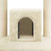 vidaXL Árvore para gatos c/ postes arranhadores sisal 110 cm cor creme