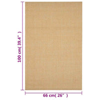 vidaXL Tapete sisal natural 66x100 cm