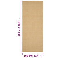 Tapete sisal natural 100x250 cm