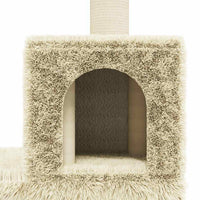 vidaXL Árvore para gatos c/ postes arranhadores sisal 188 cm cor creme
