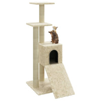 vidaXL Árvore p/ gatos c/ postes arranhadores sisal 92 cm cinza-claro