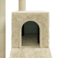 vidaXL Árvore p/ gatos c/ postes arranhadores sisal 92 cm cinza-claro