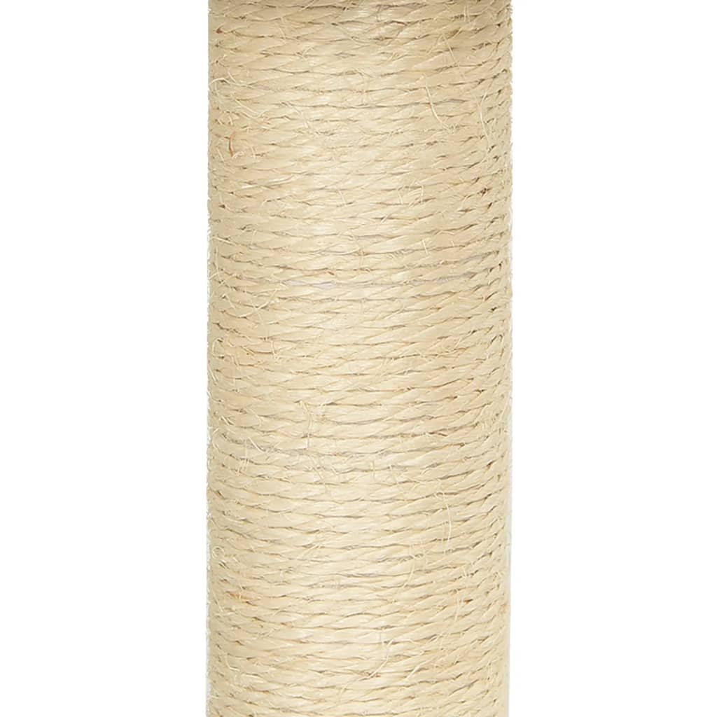 vidaXL Árvore p/ gatos c/ postes arranhadores sisal 92 cm cinza-claro