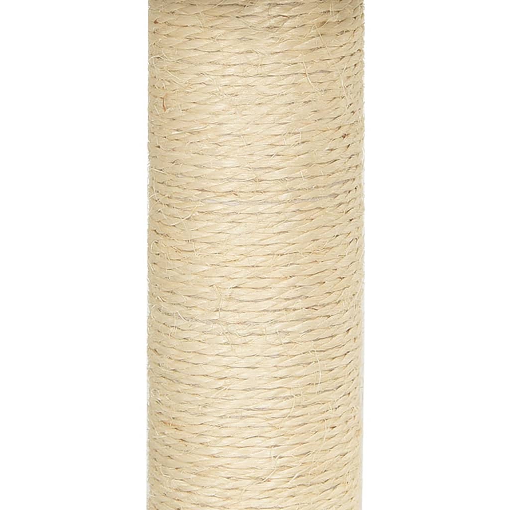 vidaXL Árvore para gatos c/ postes arranhadores sisal 155 cm cor creme