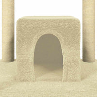vidaXL Árvore p/ gatos c/ postes arranhadores sisal 174 cm cinza-claro