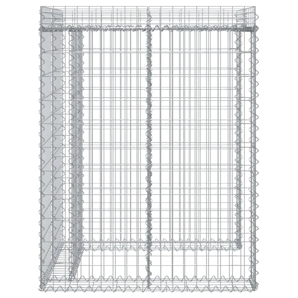 Muro gabião p/ caixote do lixo 110x91x120 cm ferro galvanizado