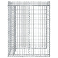 Muro gabião p/ caixote do lixo 110x91x120 cm ferro galvanizado