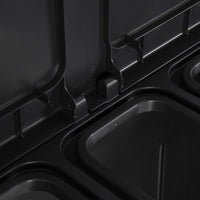 vidaXL Caixote do lixo com 2 portas 65x45x88 cm PP preto